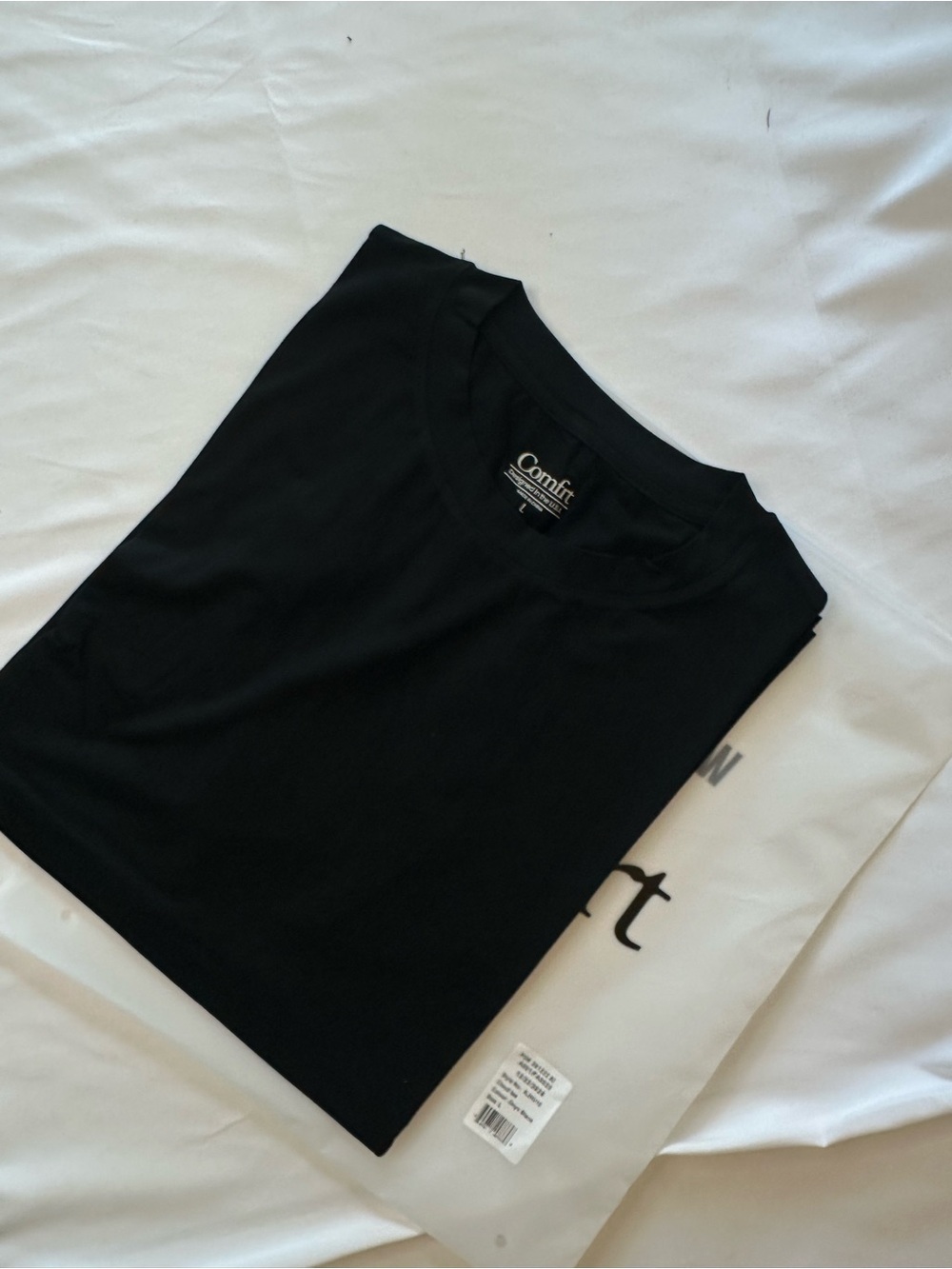 Comfrt Unisex Adult Large Black Onyx cloud Lounge T-Shirt